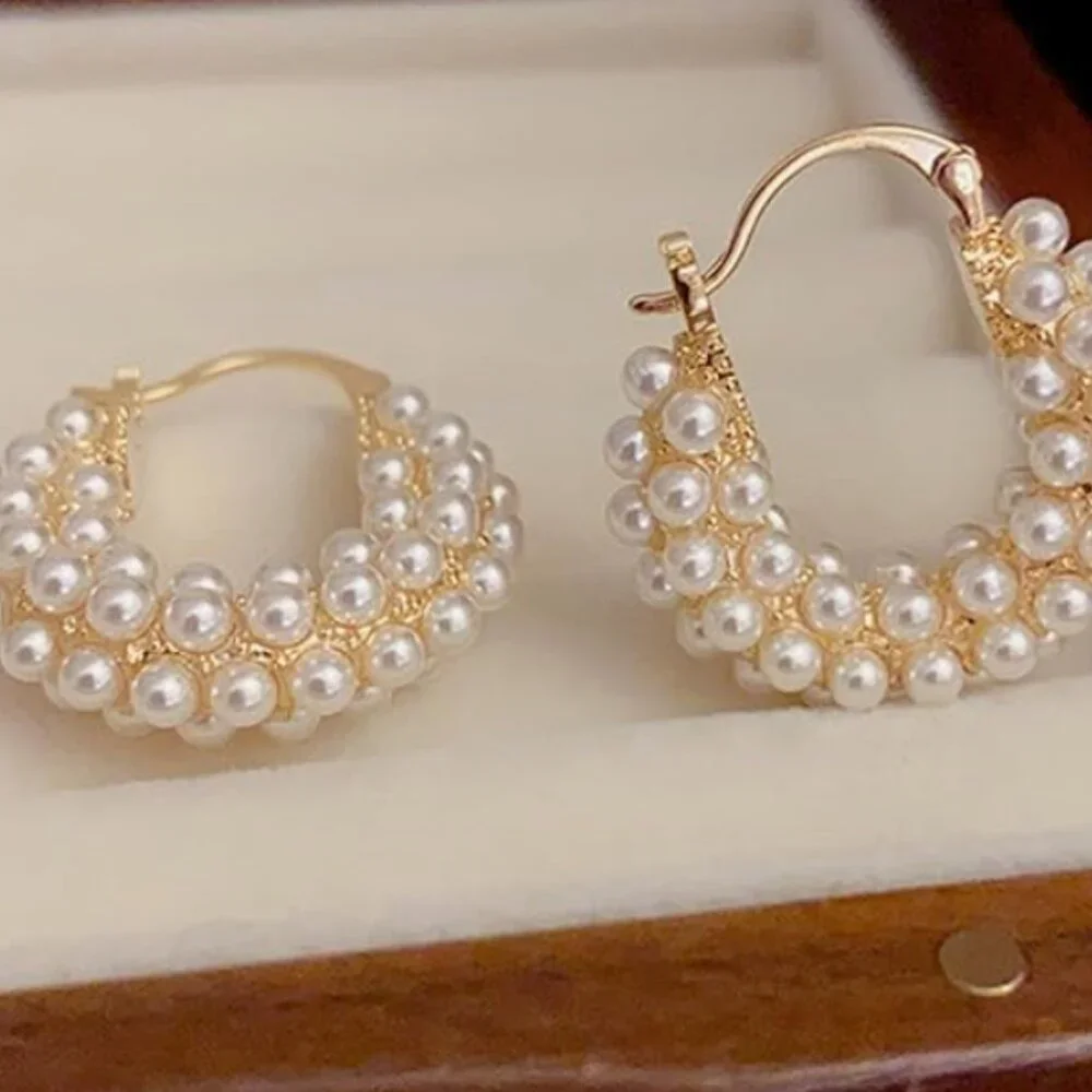 Gold Plated Pearl Earrings